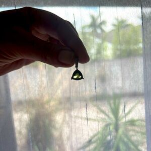 Pretty trillion cut Moldavite pendant